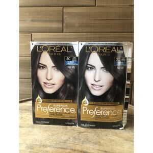 (2) L'Oreal Paris Superior Preference Permanent Hair Color 5C Cool Medium Brown